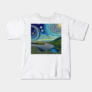 Spiritual Swirls with river Kids T-Shirt